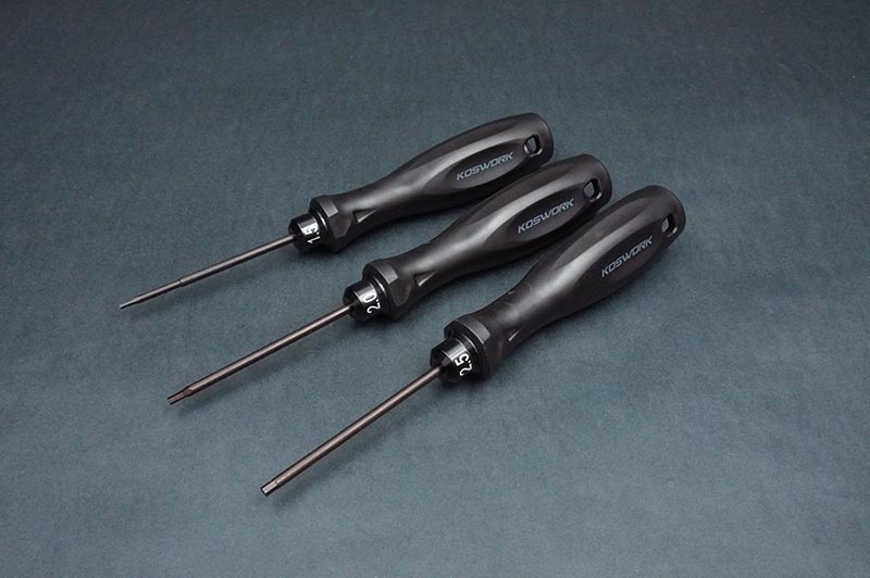 Koswork Hex Wrench Set 1.5mm, 2.0mm & 2.5mm (w/75mm Tip)