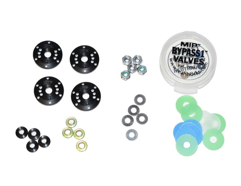 MIP Bypass1 Tapered Hi-Flow Piston Kit, 6-Hole x 1.3mm, 1/8th Scale