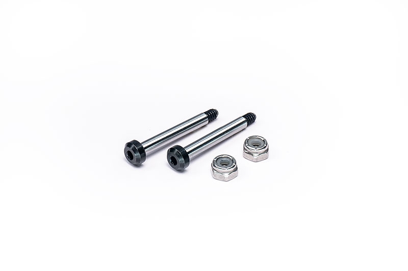 Koswork RC10 King Pin 27.7mm Hardened Hinge Pin w/locknuts (2) Team Associated