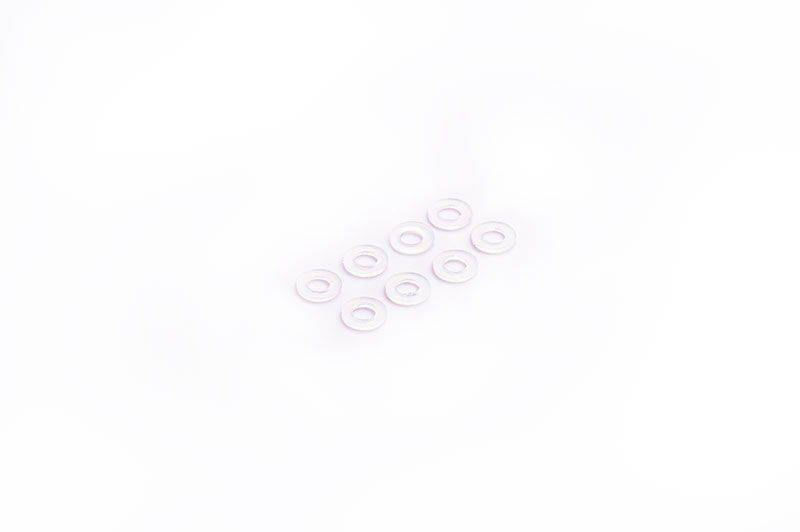 Koswork 2mm Nylon Washer / Shim White (8) | 2x4x0.5mm